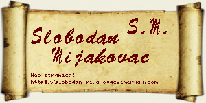 Slobodan Mijakovac vizit kartica
